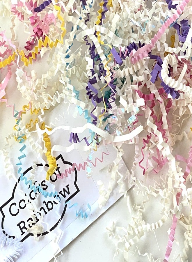 Colors of Rainbow - 3 oz - Unicorn Dreams - Mixed Color Shred Filler Crinkle Cut Paper for luxury Gift Box Filler Gift Basket Stuffing Shipping Packaging Craft Party Favor Bags (Unicorn Dreams) - Image 1